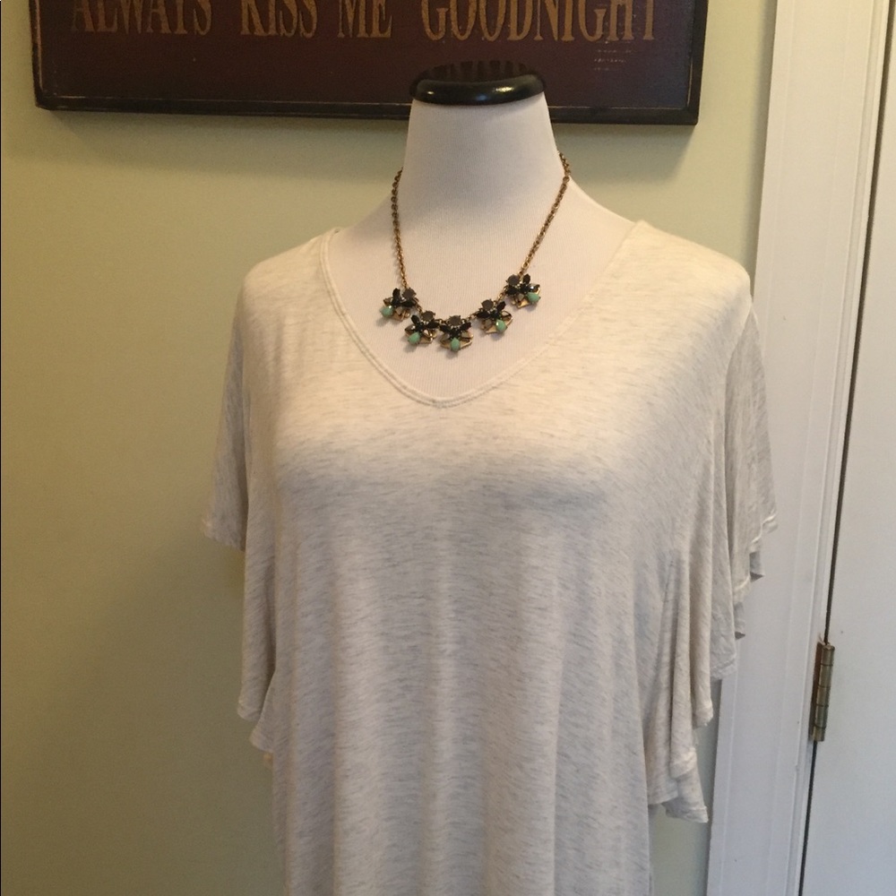 Max Studio flutter sleeve top